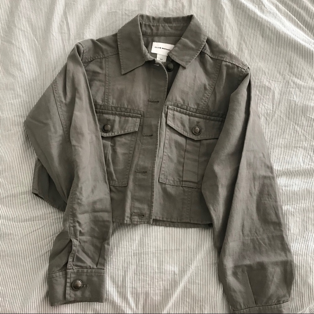 Club Monaco cropped shirt / jacket